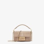 FENDI Baguette® Mini Dove gray stingray leather